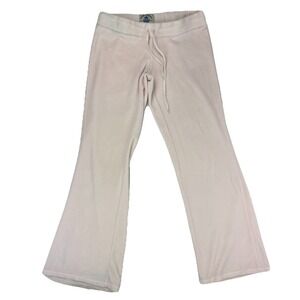 Y2K Steve and Barrys Outfitters Light Pink Terry Cloth Pants Womens Small Lounge